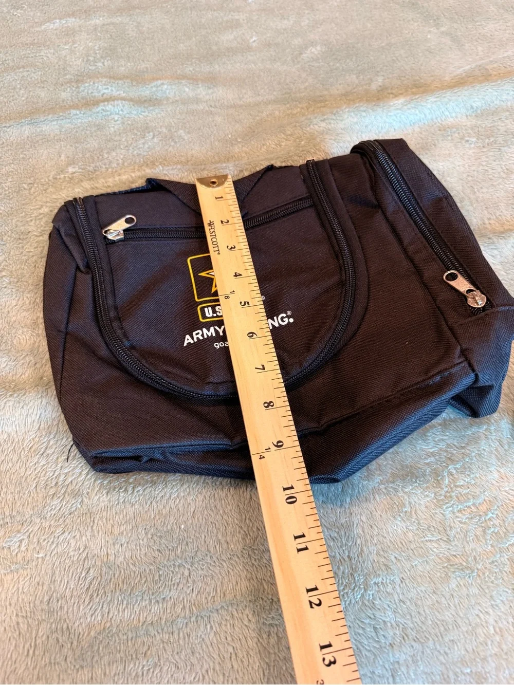 U.S. Army Army Strong Hanging Travel Toiletry Bag Black NWOT Military